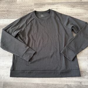 Cozy Earth Bamboo Pullover Sweatshirt Womens Medium Gray Raglan Long Sleeve Top